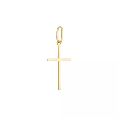 Pingente De Ouro 18k Cruz Palito De 18mm - 100466 - Fábrica do Ouro ®️