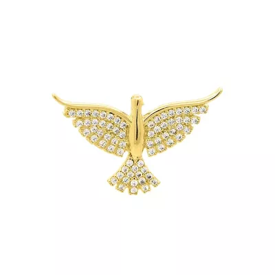 Pingente De Ouro 18k Espírito Santo Cravejado - 103659 - Fábrica do Ouro ®️