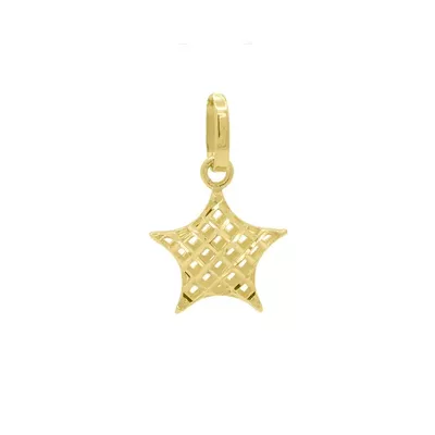 Pingente De Ouro 18k Estrela Diamantada P - 103296 - Fábrica do Ouro ®️