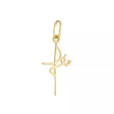 Pingente De Ouro 18k Fé Com Zircônia - 103709 - Fábrica do Ouro ®️
