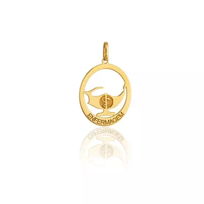 Pingente De Ouro 18k Formatura De Enfermagem - 101947 - Fábrica do Ouro ®️