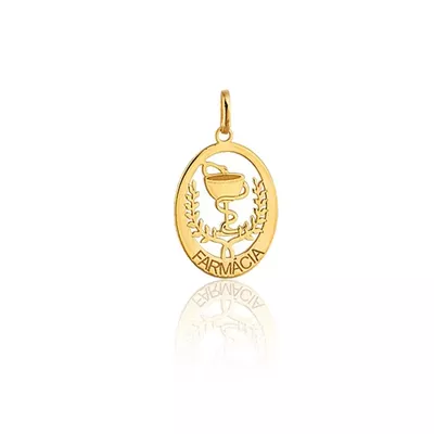Pingente De Ouro 18k Formatura De Farmácia - 101948 - Fábrica do Ouro ®️