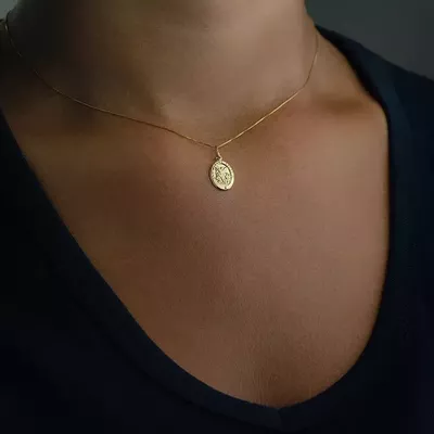 Pingente De Ouro 18k Medalha De São Miguel Arcanjo P