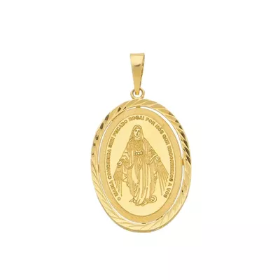 Pingente De Ouro 18k Nossa Senhora Das Graças - 103301 - Fábrica do Ouro ®️