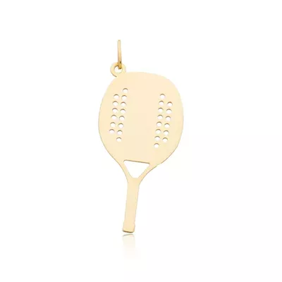 Pingente de Ouro 18k Raquete Beach Tennis - 103530 - Fábrica do Ouro ®️