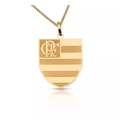 Pingente De Ouro 18k Time Flamengo Grande