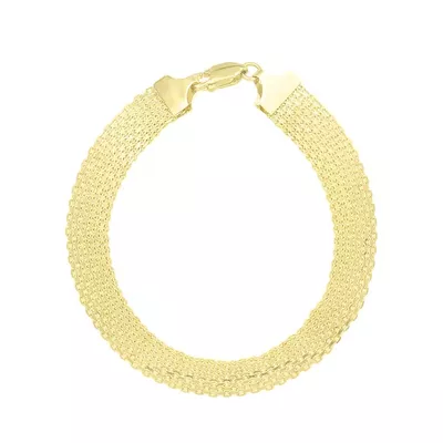 Pulseira De Ouro 18k Bismarck De 10mm Com 19cm - 103634 - Fábrica do Ouro ®️