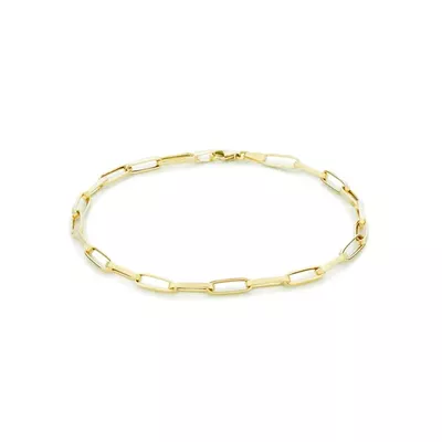 Pulseira De Ouro 18k Cartie Ovalada De 2,3mm Com 21cm - 103058 - Fábrica do Ouro ®️