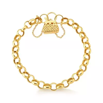 Pulseira De Ouro 18k Elo Português Com Fecho De Bolsa Grande 19cm - 10... - Fábrica do Ouro ®️