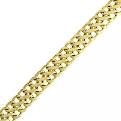 Pulseira De Ouro 18k Lacraia De 5,5mm Com 18cm - 100720 - Fábrica do Ouro ®️