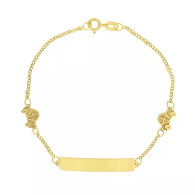 Pulseira Infantil Ouro 18k Groumet De 0,5mm Com 13cm - 103473 - Fábrica do Ouro ®️