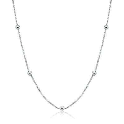 Corrente De Prata 925 Veneziana Com Bolinhas De 2,5mm Com 45cm - 20390 - Fábrica do Ouro ®️