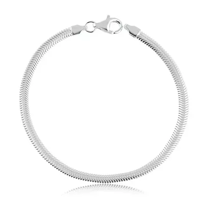 Tornozeleira De Prata 925 Lacraia De 3,3mm Com 25,5cm - 204267 - Fábrica do Ouro ®️