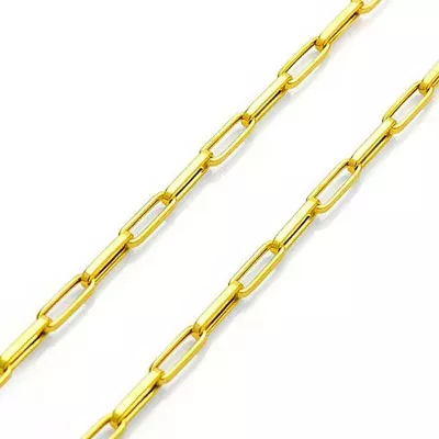 Corrente De Ouro 18k Cartie Ovalada De 2,3mm Com 60cm - 104339 - Fábrica do Ouro ®️