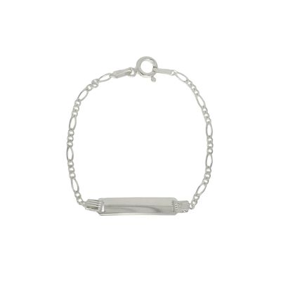 Pulseira Infantil De Prata 925 Groumet 3x1 De 1,8mm Com 13cm - 204003 - Fábrica do Ouro ®️