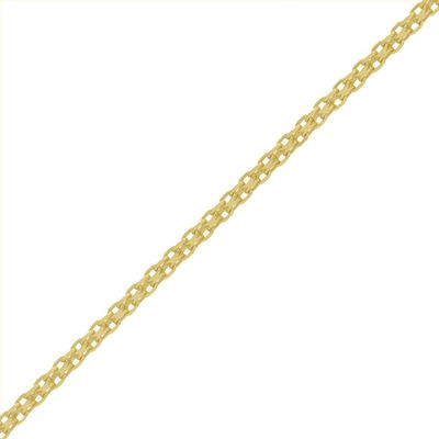 Tornozeleira De Ouro 18k Bismarck De 1,9mm Com 25cm