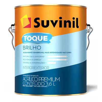 Tinta Acrílica Suvinil Toque Brilho Branco 3,6L