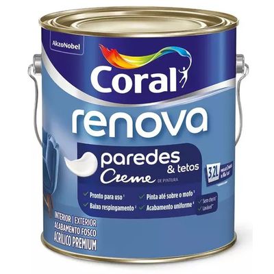 Tinta Acrílica Coral Renova Fosco Branco 3,2L