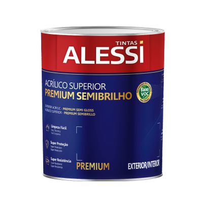 Tinta Acrílica Alessi Premium Superior Semibrilho Branco 900ML