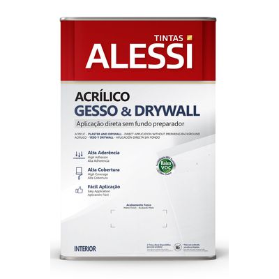 Alessi Acrilico Fosco Gesso & Drywall Branco 18L