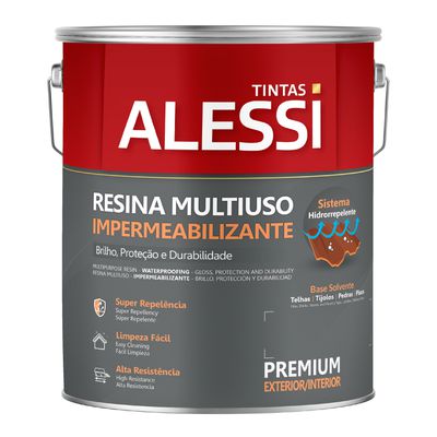 Alessi Resina Acril Prem Multiuso Base Solvente Incolor 3,6L