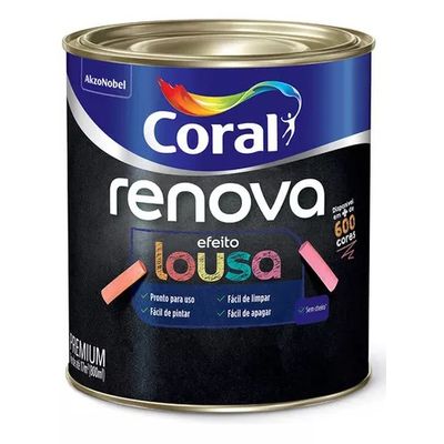 Tinta Esmalte Acetinado Coral Renova Efeito Lousa 800ML