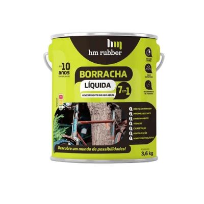 Borracha Líquida Hm Rubber 7 em 1 Branco 3,6KG