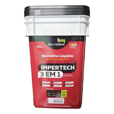 Borracha Líquida Hm Rubber Impertech 3 em 1 Branco (Base A) 14KG