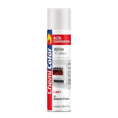 Spray Branco Fosco Alta Temp 350ML