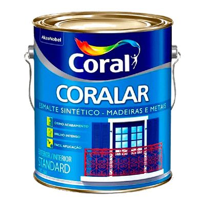 Tinta Esmalte Coral Coralar Brilhante 3,6L