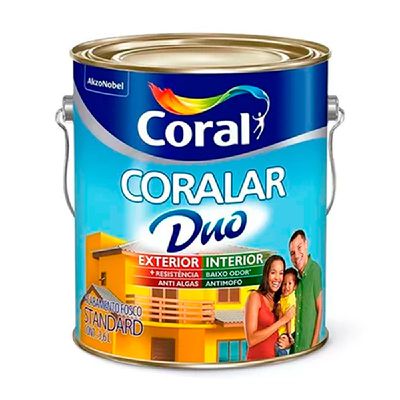 Tinta Acrílica Coral Coralar Duo Fosco Branco 3,6L