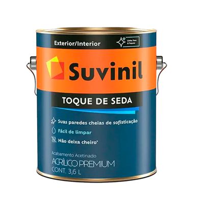 Tinta Acrílica Suvinil Toque Seda Branco 3,6 Litros