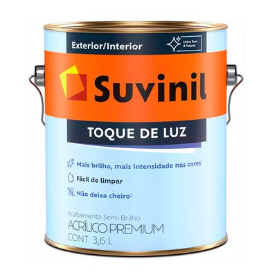 Tinta Acrílica Suvinil Toque Brilho Branco 3,6L