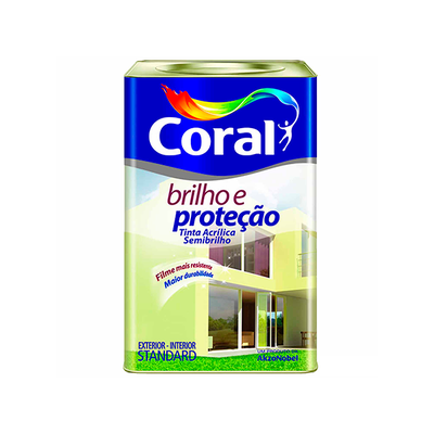 Tinta Acrílica Coral Coralar Semibrilho Branco 18L