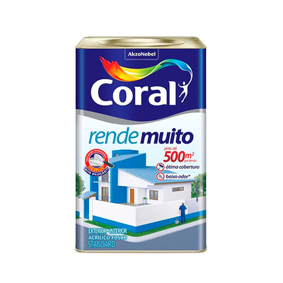 Tinta Acrílica Coral Rende Muito Branco 18L
