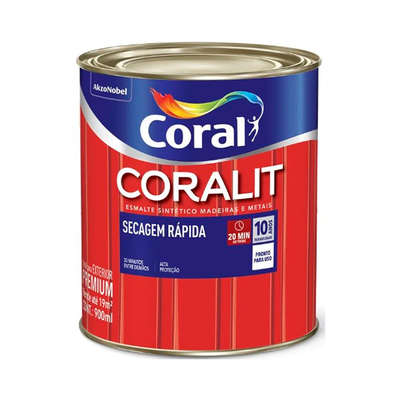 Tinta Esmalte Coral Coralit Secagem Rápida Brilhante Branco 750ML