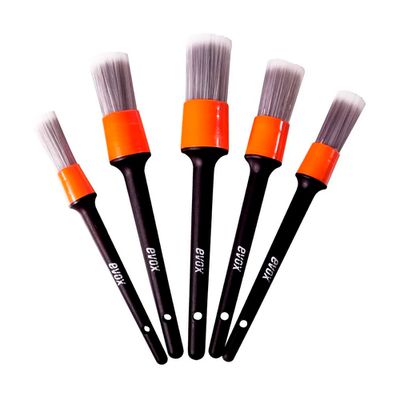 Kit 5 Pincéis Detalhamento Automotivo Interno Evox.