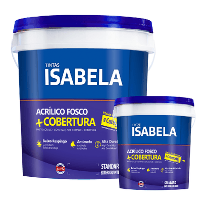 Tinta Acrílica Fosca Isabela +Cobertura Branco 18L