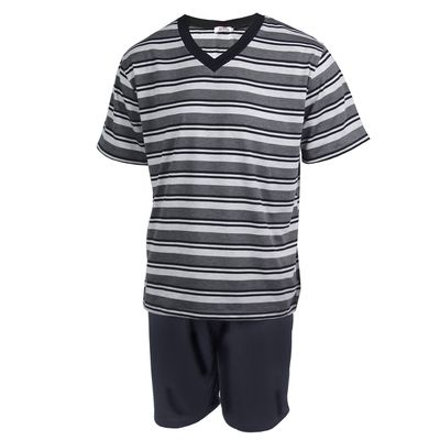 Pijama Masculino Preto listrado em PV - 7761.476 - Gilda Moda Íntima