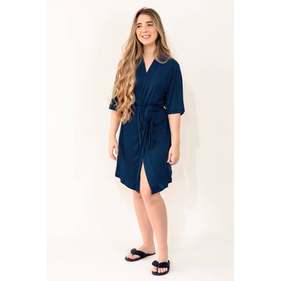 Robe Lea Azul Marinho de Liganete - 9115.12 - Gilda Moda Íntima