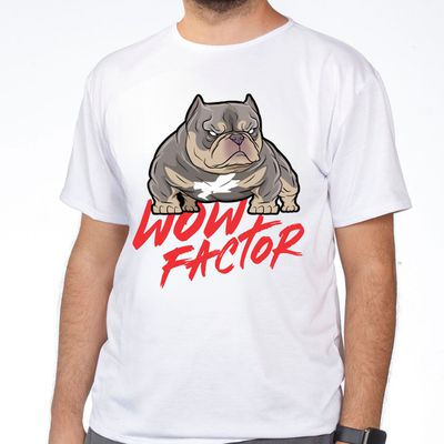 Camiseta Wow Factor-Branca - IDR DOG SHOP