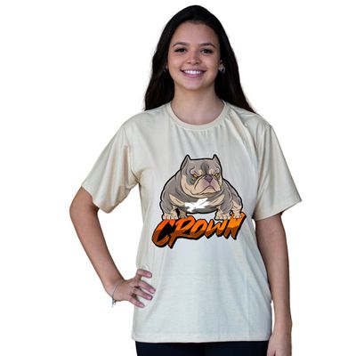 Camiseta Crown- Caqui - IDR DOG SHOP