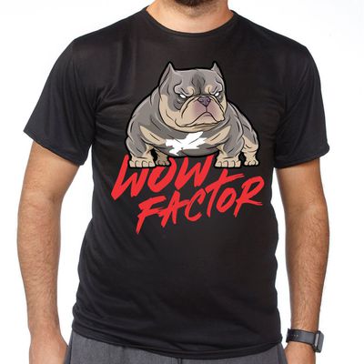 Camiseta Wow Factor-Preta - IDR DOG SHOP