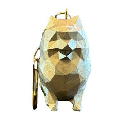 CHAVEIRO SPITZ ALEMÃO GEOMETRICO-PRATA - IDR DOG SHOP