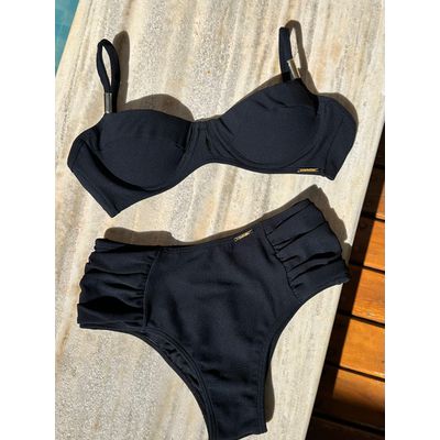 Biquíni﻿ Avulso Meia Taça Cannes Preto - 9583 - Jebelle