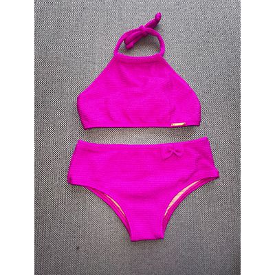 Conjunto Biquíni Infantil Plisse Rosa - 9506-9549 - Jebelle