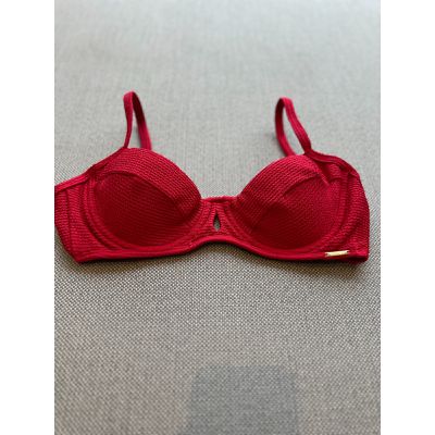 Biquíni Avulso Meia Taça Plisse Vermelho - 9583 - Jebelle