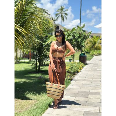 Saia Pareô Longa Cacau - 3600 - Jebelle
