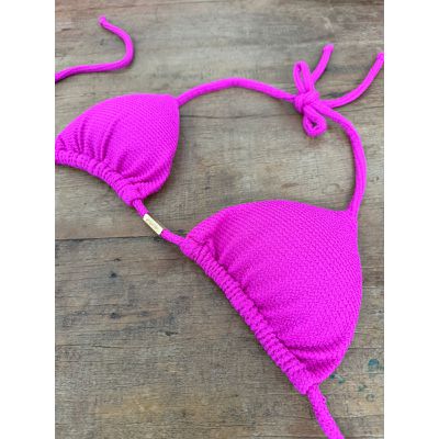 Biquíni Avulso Cortininha Rosa Texturizado - 9549A - Jebelle