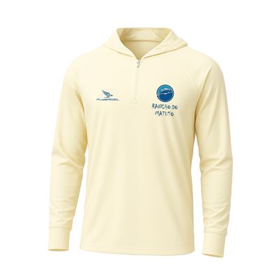 Camisa Poliamida Masculina Dry-Fit FPS 50+ Com Capuz Tecido Super Frio Leve - Vanilla